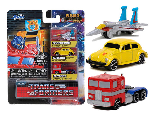 Transformers Nano Jada Hollywood Rides Set 3 Piezas Nuevo