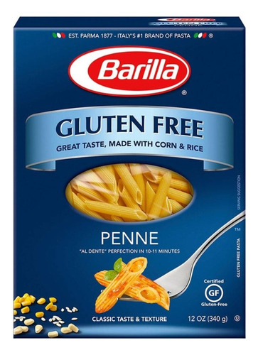 2 Pza Pasta Barilla Gluten Free Penne 340 G