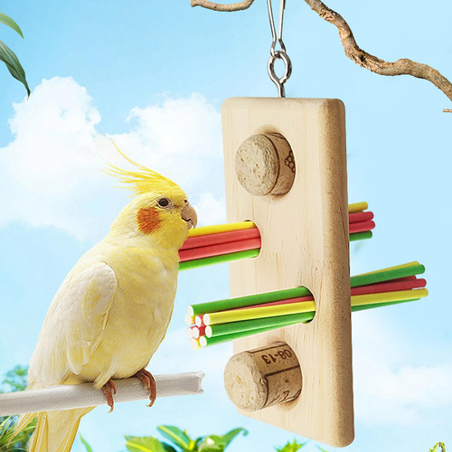 4 Juguetes Para Masticar Loros, Juguete Para Pájaros, Palos