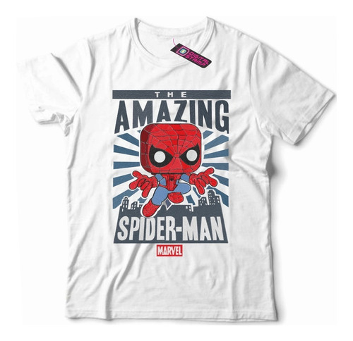 Remera Spiderman Marvel Efecto Bordado T770 Dtg Premium