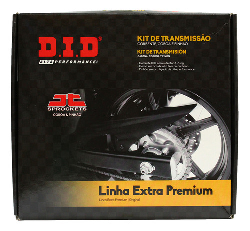 Kit Relação Did Tracer 900 2019 A 2024 Com Retentor X-ring