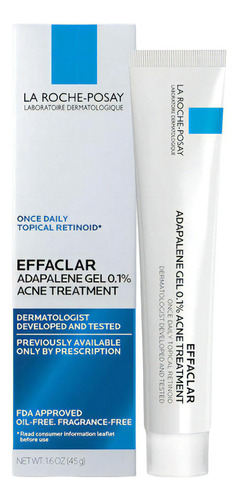 Effaclar Adapalene Anti Acné La Roche P - G  Momento De Aplicación Noche Tipo De Piel Grasa