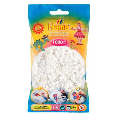 Hama Beads 1000 Piezas Blancas