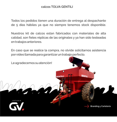 Kit De Calcos Tolva Gentili 9 T.