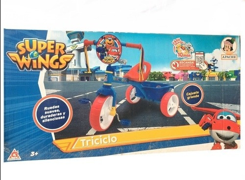 Triciclo Apache Personaje Super Wing Con Cajuela Amplia.