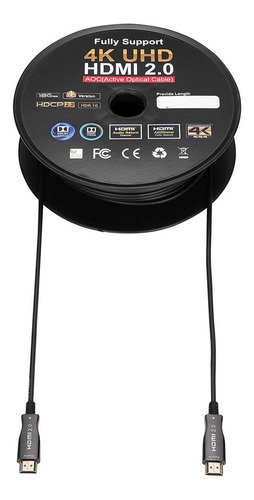 Cabo Fibra Óptica Ativa (aoc) Hdmi2.0 4k 60hz/18gbps 40metro