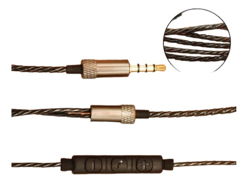 Cable De Audífonos Jack 3,5mm Cable De 1.3m Profesional