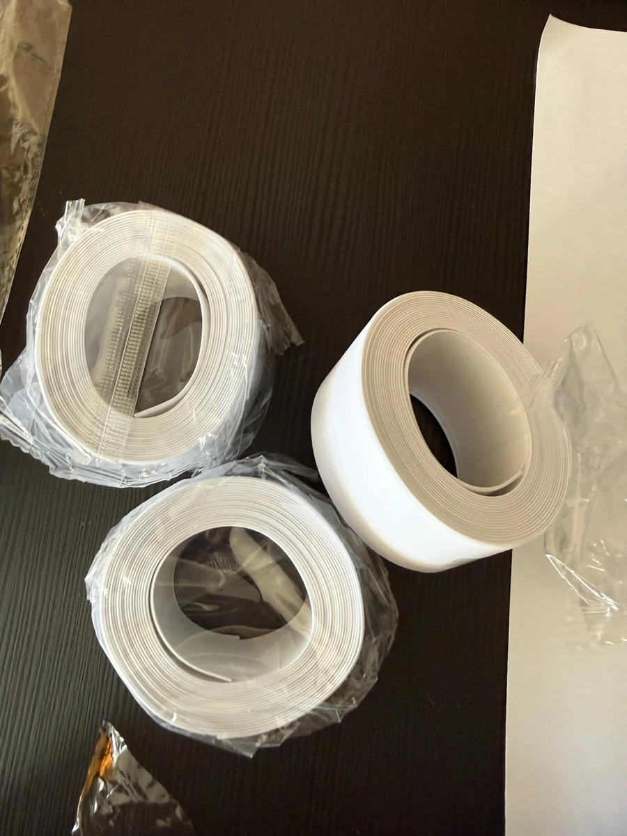 Foto real de 3 Piezas Cinta Selladora Para Baño, Ducha, Lavabo, Bañera Color Blanco