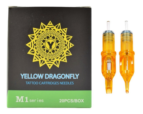 Caja Cartuchos Tattoo Yellow Dragonfly Magnum 1219 M1