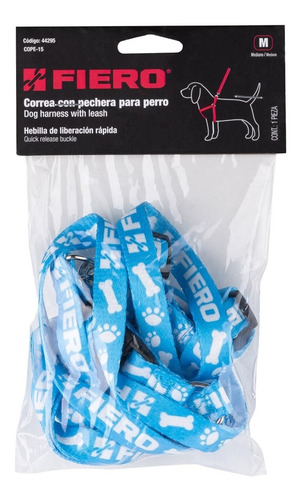 Correas Con Pechera P/ Perro Mediano Color A Elegir 1.5 Cm
