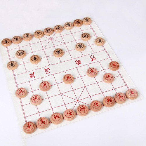 A Juego De Ajedrez Chino Piezas De Ajedrez De Madera