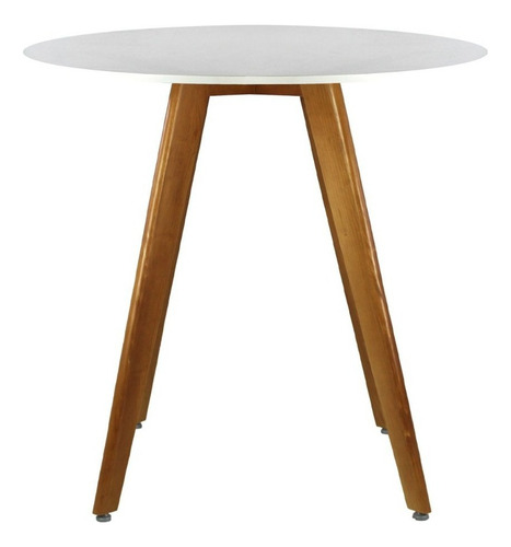 Mesa De Centro Mundo In Frankfurt 80cm Comedor Restaurante Color Blanco