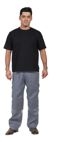 Pantalon Cargo Poplin Gris Trabajo, Unisex