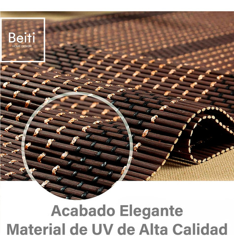 Cortina Bambú Persiana Delgada 120x180 Beiti Nuevos Diseños