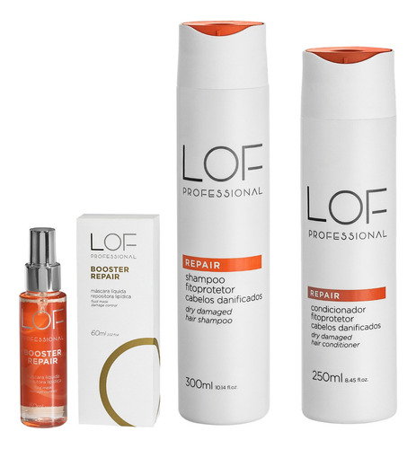  Kit Lof Repair Sh. 300ml + Cond. 250ml + Booster Repair 60ml