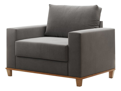 Poltrona Sala De Jantar Welaman Prada Cor Cinza