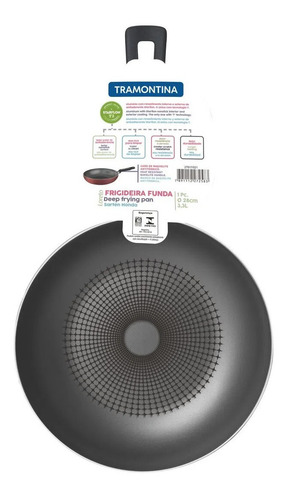 Imagem 2 de 5 de Frigideira Funda 3,3l Antiaderente 28cm Tramontina Loreto