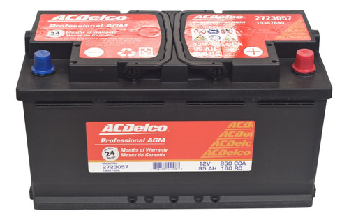 Bateria  Acdelco Agm 95l5 2723057 Dererecha