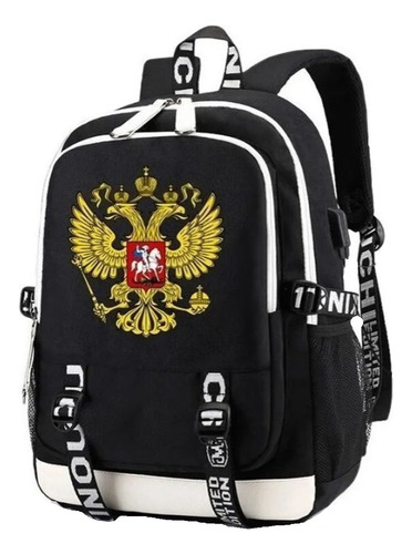 Mochila Con Emblema De La Bandera De Rusia Para Escuela, Ado