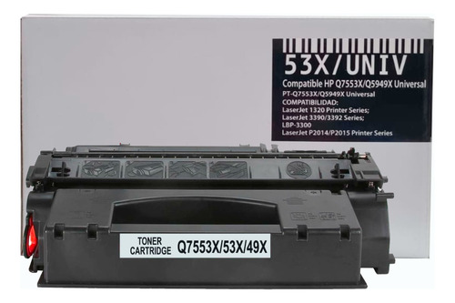 Toner Generico Q7553x Para Impresoras Laserjet M2727nf/p2015 Tinta Negro