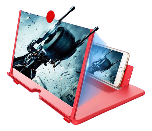Ampliador De Pantalla 3d - Lupa Para Celular Soporte Cine Negro