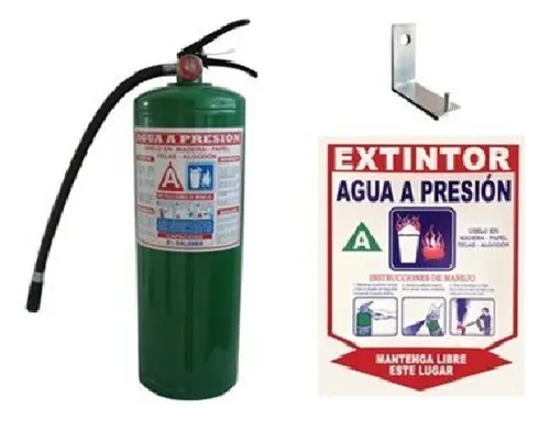 Extintor Pqs Multi 2 1/2 Agua Penet + Manguera+aviso+soporte
