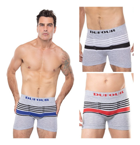 Boxer Dufour Hombre Sin Costura Rayado A 11812 T. S/xxl