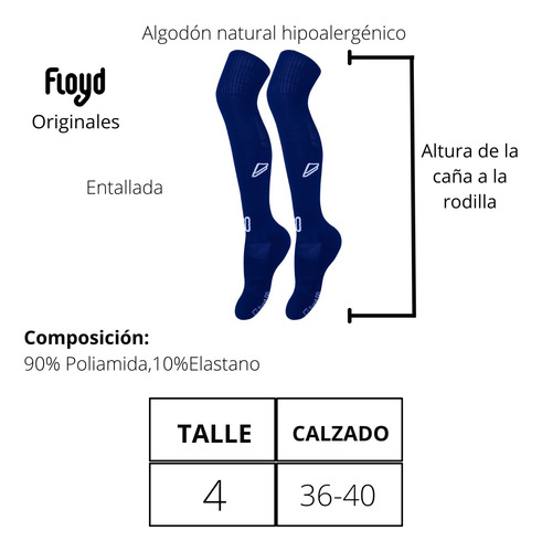 Medias Futbol Hockey Handball Blanco Floyd 804 T.4 36 / 40