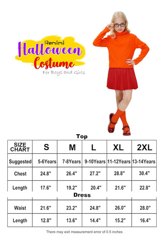Remimi Velma Conjuntos De Ropa De Halloween Para Niñas Y Niñ
