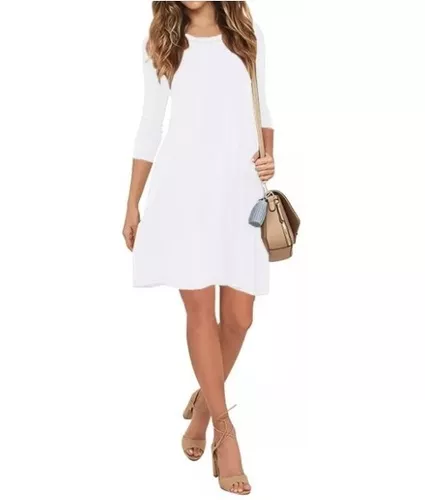 Vestido Blanco Holgado | MercadoLibre