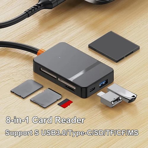 Lector De Tarjetas Usb 3.0 Sd Micro-sd Tf Cf Ms Compact Flas