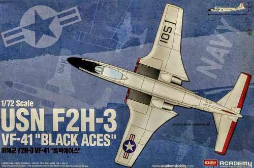 Imagen 1 de 3 de Usn F2h-3 Vf41 Black Aces Escala 1/72 Academy 12548