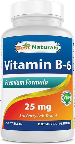 Best Naturals | Vitamin B-6 | 25mg | 250 Tablets