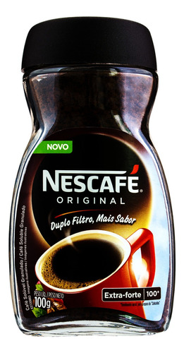 Café instantâneo  Nescafé Original Solúvel Granulado extraforte sem glúten 100 g