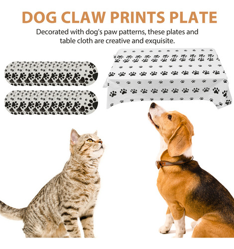 Plato Decorativo Para Fiestas De Perros Con Forma De Pata De