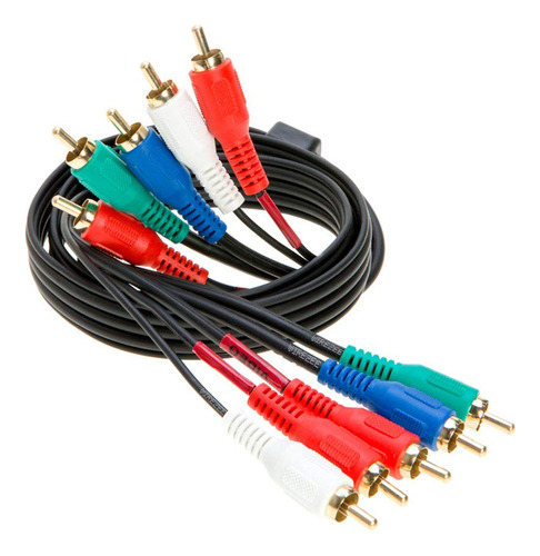 Cable De Video Componente Macho 5rca, Chapado En Oro De 3 P.