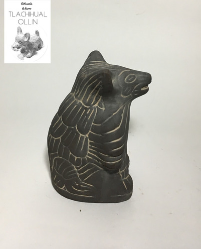 Artesanía Prehispánica De Barro Coyote Emplumado 