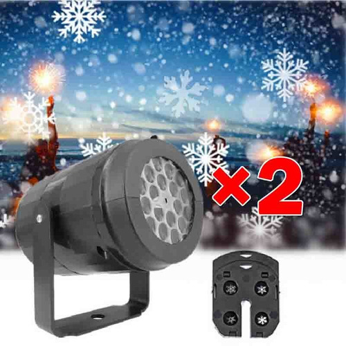 2 Luces Led De Copo De Nieve Navideñas