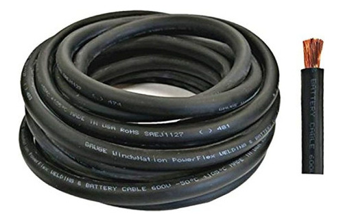 Wni 4 Gauge 10 Pies Negro 4 Awg Bateria De Soldadura Ultra