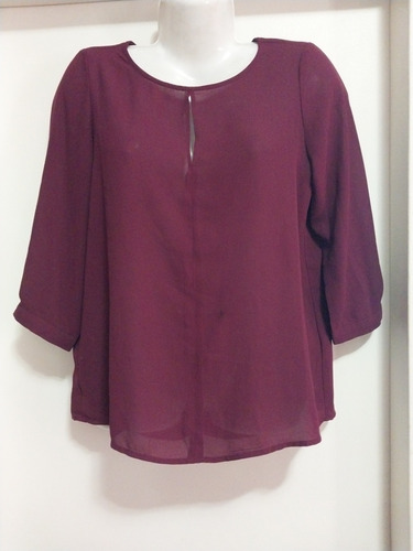 Blusa De Gasa Bordo