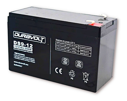 Batería Sellada Ds912 Duravolt 12v 9ah Recargable Agm