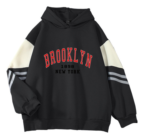 Sudadera Casual Con Capucha Brooklyn 1898 New York Para Homb