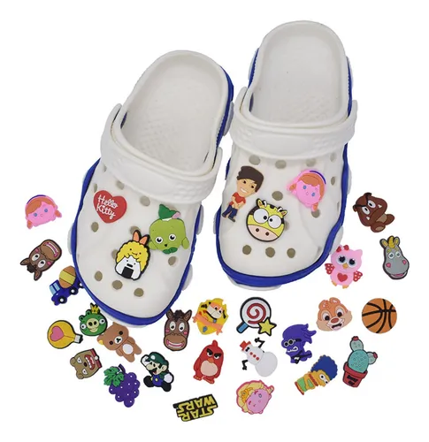 comprar Kit 100 Pins Botons para Crocs – Decoração Criativa, Charms de PVC Macio, Modelos Variados, Fixação Segura, Compatível com Sandálias e Mochilas, Ideal para Presentes e Festas
