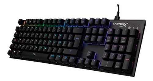 Teclado Mecánico Gaming Rgb Led Alloy Fps Silver Hyperx