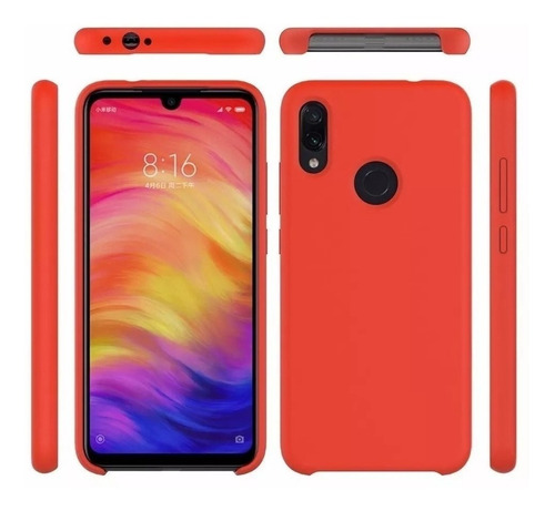 Estuche Silicona Color Huawei Y7 2019 + Vidrio Ceramica Flex