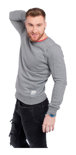 Imagen 5 de 10 de Buzo Clasico Hombre Cuello Redondo Algodon Friza Premium A39
