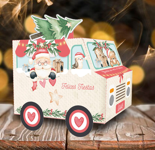 Camioncito Cajita Feliz Navidad Papá Noel