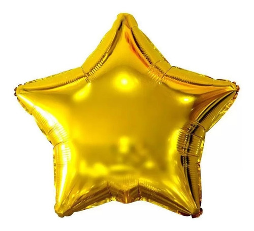 Bexiga Balão Metalizado Estrela Dourada 20 Polegadas 50cm