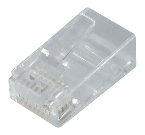 Imagem 6 de 12 de Pote 100 Conectores Rj45 Ez Crimp Cat6 + Alicate De Crimpar