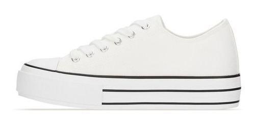 Imagen 4 de 5 de Tenis Andrea Sneaker Plataforma Dama Alta Comodo Blanco